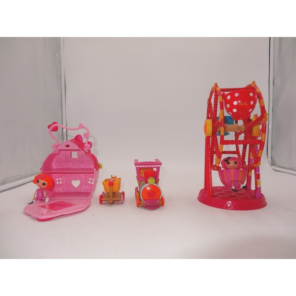 Lalaloopsy Silly Pet Parade Train Mini Doll Ferris Wheel Jewel's House Lot Sugar